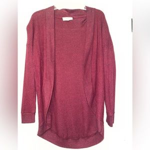 Pink Rose maroon sweater cardigan
